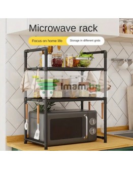 Рафт за микровълнова с три нива стабилна конструкция и PVC рафтове